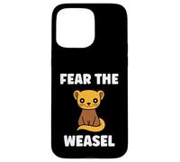 Custodia per iPhone 15 Pro Max Small Animals weasels Funny Minimalist fear the weasel