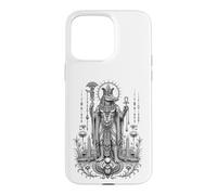Custodia per iPhone 15 Pro Max Sobek Crocodile Dio Antico Egitto Monocromatico Art