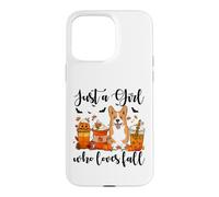 Custodia per iPhone 15 Pro Max Solo una ragazza che ama l'autunno Corgi Dog Pumpkin Cozy Autumn