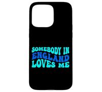 Custodia per iPhone 15 Pro Max Somebody in England Loves Me Modern Boho Vibe