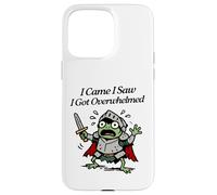Custodia per iPhone 15 Pro Max Sono venuto ho visto che sono stato sopraffatto dal panico della piccola rana cavaliere