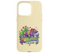 Custodia per iPhone 15 Pro Max Souvenir retrò anni '80 Arcobaleno Armadillo Cowboy Dallas Texas