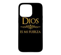 Custodia per iPhone 15 Pro Max Spagnolo, Espanol Design religioso Dios es mi Fuerza