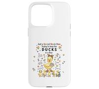 Custodia per iPhone 15 Pro Max Special Needs Mom Autism Caregivers Cute Mama Duck