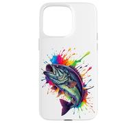 Custodia per iPhone 15 Pro Max Splash Art Largemouth Bass Fishing