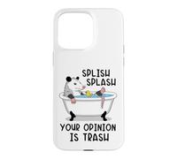 Custodia per iPhone 15 Pro Max Splish Splash La tua opinione è Trash Opossum Bath