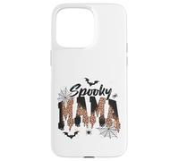 Custodia per iPhone 15 Pro Max Spooky Mama Leopard Print Ghost Halloween Design