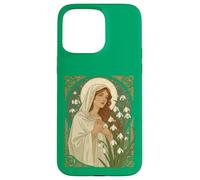 Custodia per iPhone 15 Pro Max St Brigid Art Nouveau Halo e Bucaneve