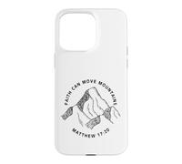 Custodia per iPhone 15 Pro Max Stampa fronte e retro Christian Faith Can Move Mountains