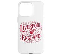 Custodia per iPhone 15 Pro Max Stampa vintage Liverpool Inghilterra Liverbird rossa