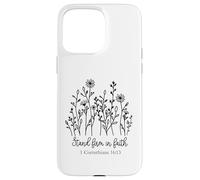 Custodia per iPhone 15 Pro Max stare fermi nella fede uomini cristiani donne amano Dio Gesù