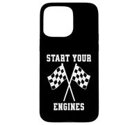 Custodia per iPhone 15 Pro Max Start Your Engines Race Mom Bandiera a scacchi
