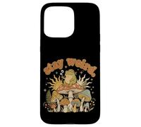 Custodia per iPhone 15 Pro Max Stay Weird Frog Eccentrico Retro Y2K Hippie Estetica Muchrooms