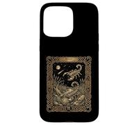 Custodia per iPhone 15 Pro Max Stile carta dei tarocchi astrologia dello zodiaco dello Scorpione