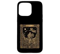 Custodia per iPhone 15 Pro Max Stile carta dei tarocchi dell'oroscopo dello zodiaco della Vergine