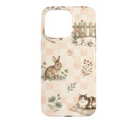 Custodia per iPhone 15 Pro Max Stivali da cowboy agnello coniglio gatto western fattoria acquerello