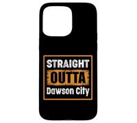 Custodia per iPhone 15 Pro Max Straight Outta Dawson City USA retrò invecchiato vintage humo