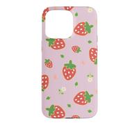 Custodia per iPhone 15 Pro Max Strawberry Floral Garden Cottagecore Aesthetic