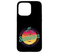 Custodia per iPhone 15 Pro Max Sumatra Indonesia retrò tramonto vintage souvenir