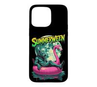 Custodia per iPhone 15 Pro Max Summerween Werewolf Retro Horror Beach Halloween in estate