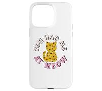 Custodia per iPhone 15 Pro Max Sunflowers Cat Lovers You Had me At Meow