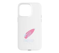 Custodia per iPhone 15 Pro Max Surf's Up - Tavola da surf disegnata a mano, colore: Rosa