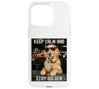 Custodia per iPhone 15 Pro Max T-shirt per cani vintage Golden Retriever Life Is Golden