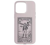 Custodia per iPhone 15 Pro Max The Aviatrix Tarocco Card, Vintage Female Pilot Aviation regalo