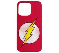 Custodia per iPhone 15 Pro Max The Flash Logo Distressed White & Yellow