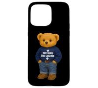 Custodia per iPhone 15 Pro Max The Man The Legend Funny Teddy Bear Humor Quotes Sayings