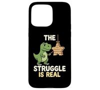 Custodia per iPhone 15 Pro Max The Struggles Real Dino T-Rex Pignatta Cartoon Animal