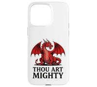 Custodia per iPhone 15 Pro Max Thou Art Mighty Drago Rosso