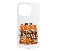 Custodia per iPhone 15 Pro Max Tis The Season Thanksgiving Border Collie Pumpkin Costume
