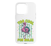 Custodia per iPhone 15 Pro Max Too Cool For Rules Zaino con occhiali da sole fenicottero