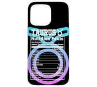 Custodia per iPhone 15 Pro Max Toro Valori nutrizionali Segno zodiacale Astrologia Blu Viola