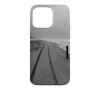 Custodia per iPhone 15 Pro Max Tracce di sabbia costiera scena cielo nuvoloso