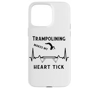 Custodia per iPhone 15 Pro Max Trampolino Giardino ginnasta Fitness Cardiogram Trampolino