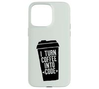 Custodia per iPhone 15 Pro Max TRASFORMO IL CAFFÈ IN CODICE Web Developers Coding Meme SUL RETRO