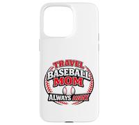 Custodia per iPhone 15 Pro Max Travel Baseball Mom Always Away Divertente Sport Mamma