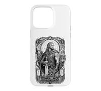 Custodia per iPhone 15 Pro Max Tyr Norse God War Justice Wolf Rune Mitologia Arte
