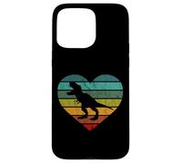 Custodia per iPhone 15 Pro Max Tyrannosauro Cuore Dino Bambini Dinosauro Sauro T-Rex