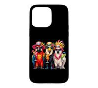 Custodia per iPhone 15 Pro Max Uccelli tropicali hawaiani estivi pappagallo ara amanti degli uccelli