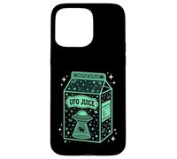 Custodia per iPhone 15 Pro Max UFO Juice Retro Cat Abduction Alien Space Milk Cosmos
