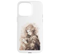 Custodia per iPhone 15 Pro Max Una donna che indossa un kimono tradizionale giapponese che sogna sogni diurni leggeri e fragili