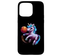 Custodia per iPhone 15 Pro Max Unicorno Giocare Basket Cool Divertente Unicorni Basket