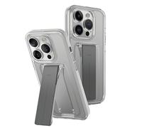 Custodia per iPhone 15 Pro Max UNIQ Heldro Mount con supporto trasparente