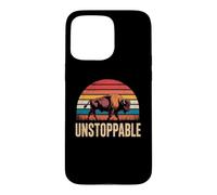 Custodia per iPhone 15 Pro Max Unstoppable Buffalo Bison Outdoor Vintage Graphic