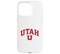 Custodia per iPhone 15 Pro Max Utah, U, blocco, iscrizione, illustrazione