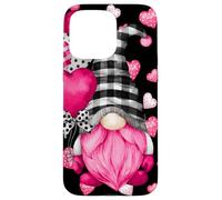 Custodia per iPhone 15 Pro Max Valentines Gnome For Women Men Couples Cute Heart Pattern
