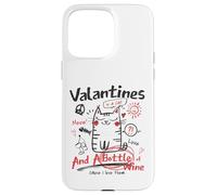 Custodia per iPhone 15 Pro Max Valentines Is A Cat And A Bottle Of Wine Cause I Love Them